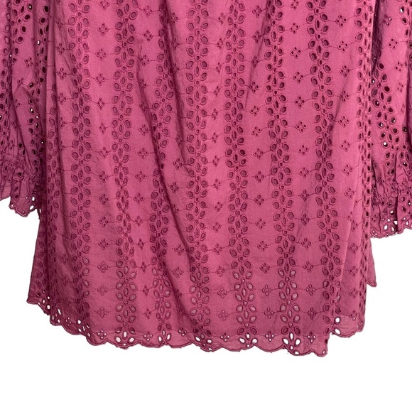 Lane Bryant Women’s Eyelet Off The Shoulders Peasant Top Blouse Plus Size 18/20 - Picture 8 of 10